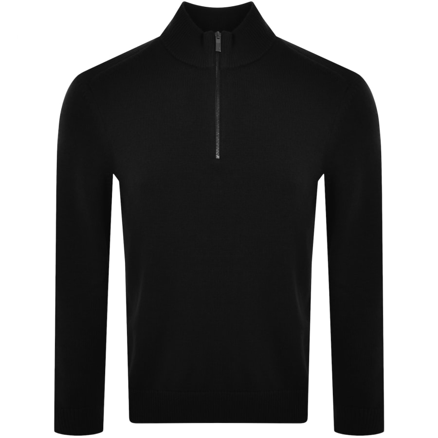 Armani Exchange Half Zip Knit Jumper Black Mainline Menswear